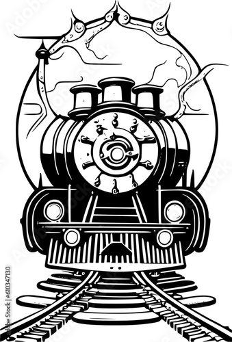 steam locomotive Vector