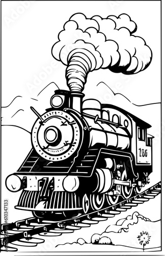 steam locomotive vector