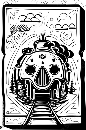 steam locomotive Vector