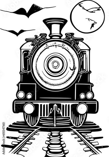 steam locomotive vector