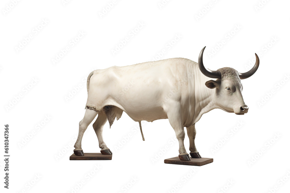 Cow transparent background, generative artificial intelligence
