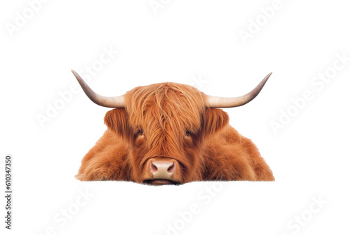 Cow transparent background, generative artificial intelligence
