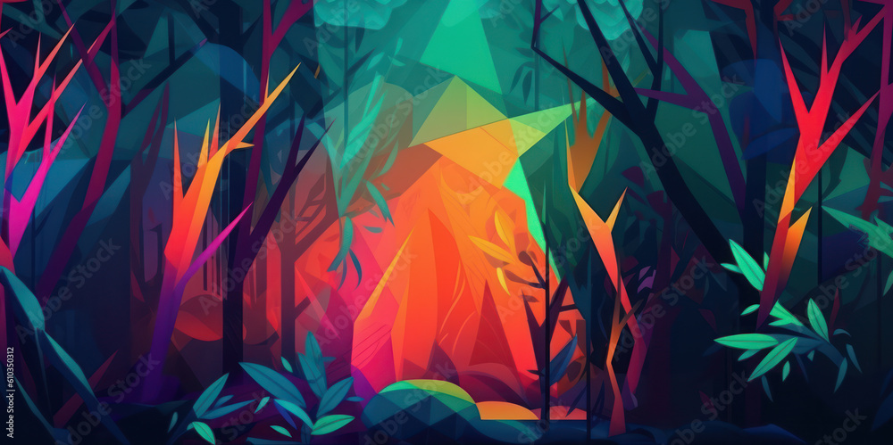 Exotic abstract background inspired by the jungle