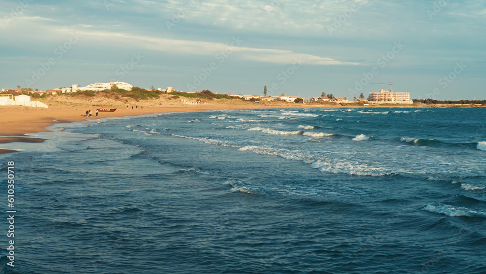 Ocean Waves of Sicilian Coastline