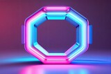 Purple Neon Abstract Background Generative AI