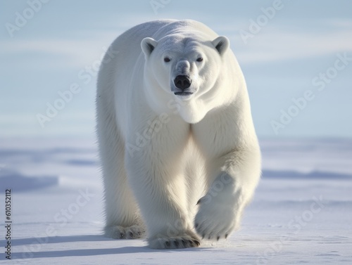 Polar Bear in the arctic habitat Generative AI