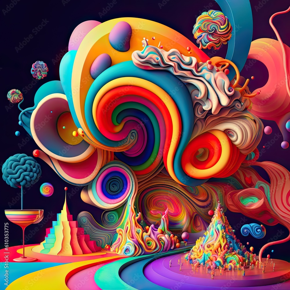 An abstract illustration inspired by psychedelic effects - Artwork 10 An abstract illustration inspired by psychedelic effects - Artwork 10
