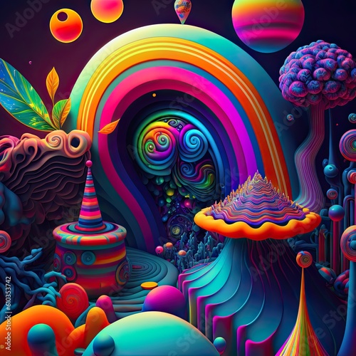 An abstract illustration inspired by psychedelic effects - Artwork 14