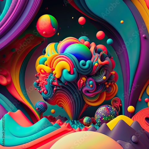 An abstract illustration inspired by psychedelic effects - Artwork 12