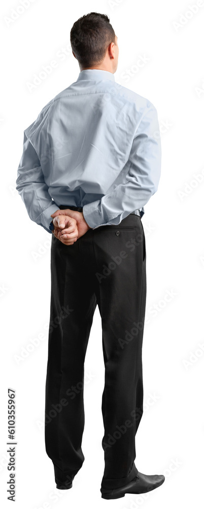 Young businessman in formal wear thinks of a new idea Young businessman in formal wear thinks of a new idea