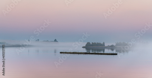 All Calm. Dawn on the Fraser River