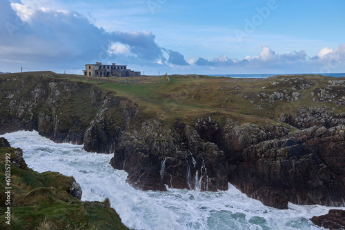 views at Fanad Head Lighthouse in County Donegal, Ireland photo