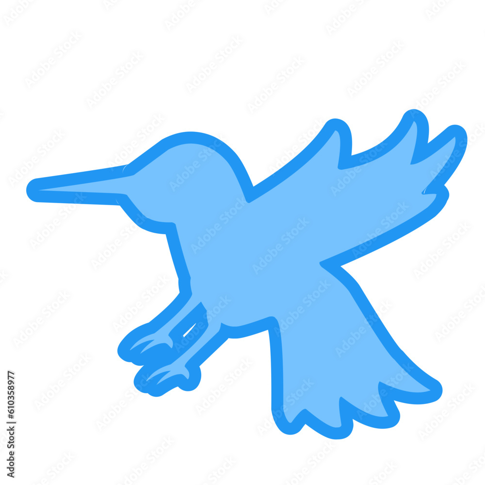 Bird Silhouette with outline