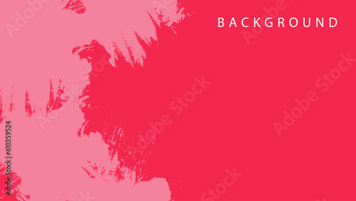Grunge brush splash background with red color