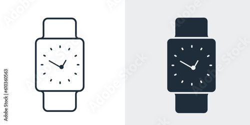 Watch icon vector, watches, digital and automatic hand watches stock illustration