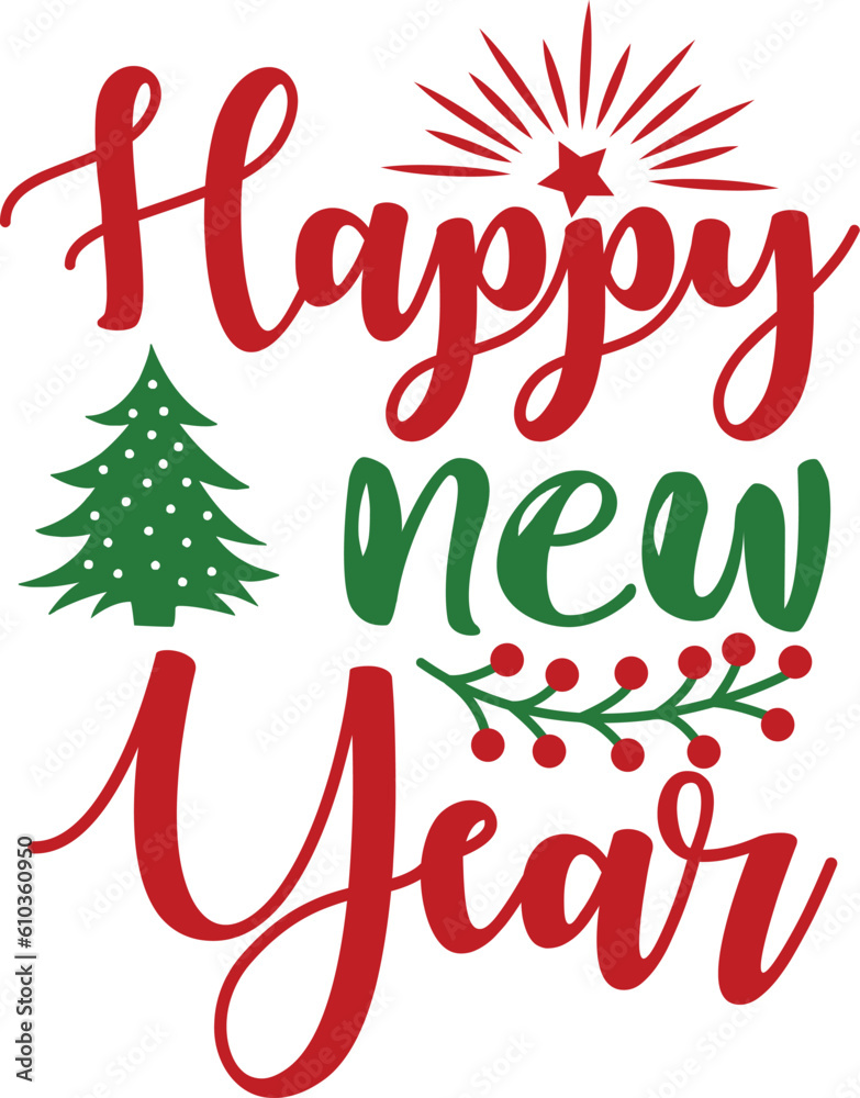 Fototapeta premium Happy New Year T-shirt about New year 
