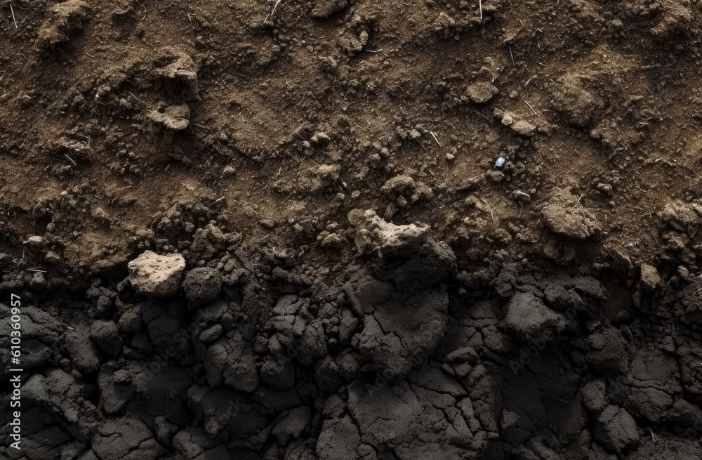 Compost dirt soil agricultural wallpaper, dirt texture in the style of national geographic. Generative Ai. Compost dirt soil agricultural wallpaper, dirt texture in the style of national geographic. Generative Ai.