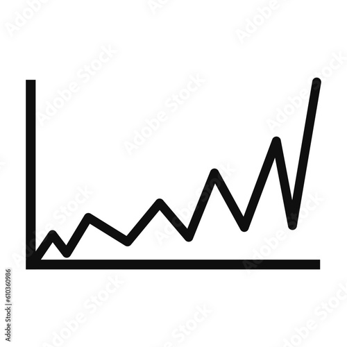 graph going up, Upward Trend Line Graph