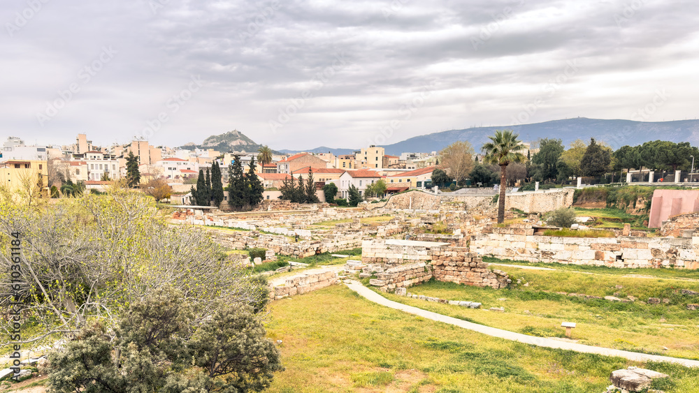 Archaeological Site of Kerameikos, an ancient cemetery in Athens, Greece