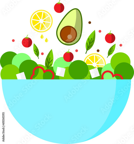Salad fresh illustration