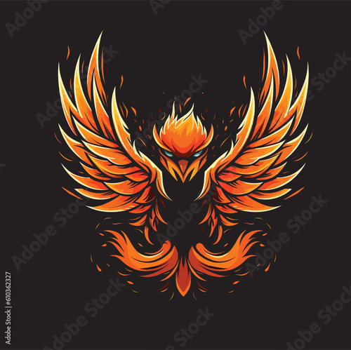 Phoenix Esports Logo Mascot Vector Illustration