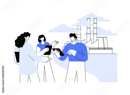 Scientific advice on sustainability abstract concept vector illustration.