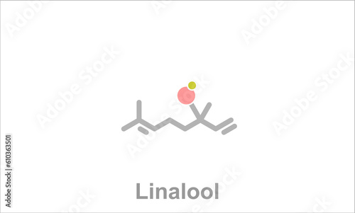 Simplified formula icon of linalool.