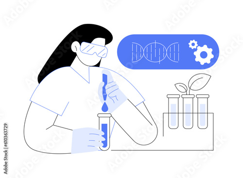 Transferring new DNA abstract concept vector illustration.