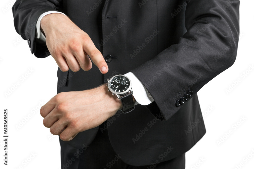 Young sexy business man with wrist watch Stock Photo | Adobe Stock