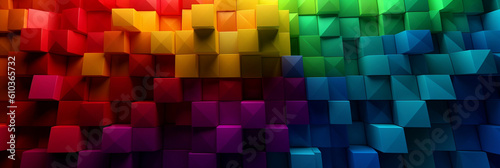 colorful 3d background structure  banner  generative AI