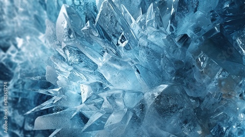ice background for design, ice texture. Generative AI © Irina