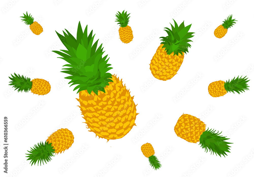 set of pineapple set of pineapple