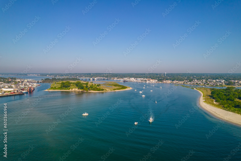 The Manasquan River and Bay from above