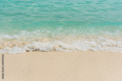 Seashore with crystal clear and transparent waters.