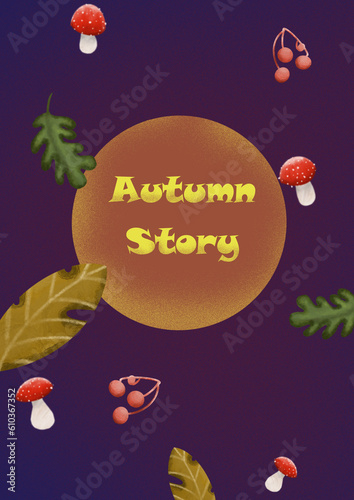 Affiche ou poster Ventes d'automne, pour célébrer l'arrivée de l'automne en octobre.