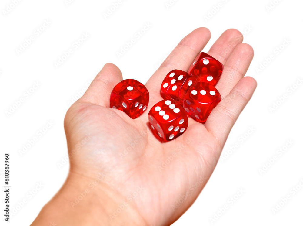 Set dice cubes composition with points Set dice cubes composition with points