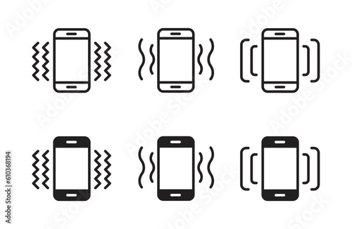 Mobile phone vibrating icon vector ringtone symbols for app web logo banner icon button - Vector	File
 photo