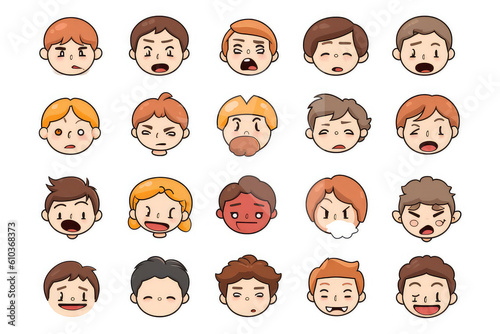 cartoon, pattern, vector, icon, people, illustration, set, seamless, boy, animal, child, character, face, wallpaper, symbol, fun, design, baby, kid, skull, art, funny, color, children, smile