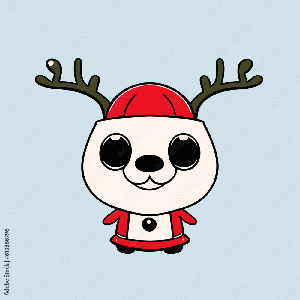 Naklejka premium Christmas Greeting Card with Christmas Santa Claus. Generative AI