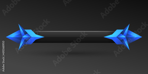 Neon fantasy blue border game gui lower third screen title banner