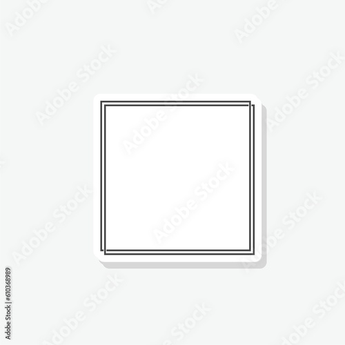  Simple text frame isolated on white background