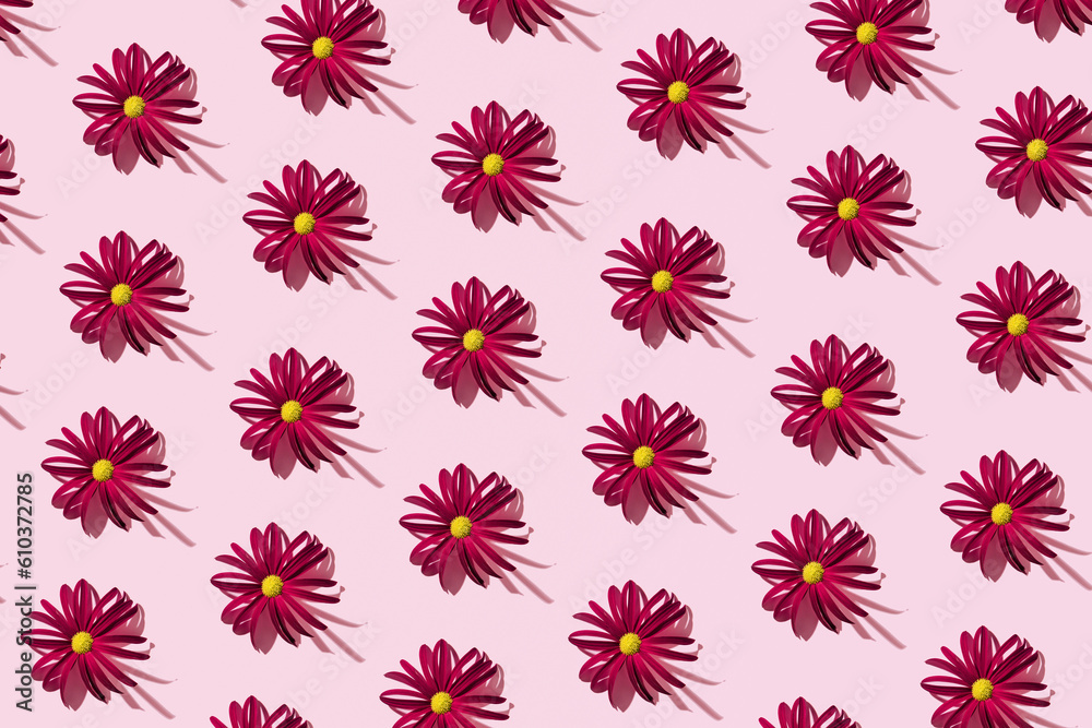 Romantic floral pattern, pastel pink background. Spring summer seasonal layout. Romantic floral pattern, pastel pink background. Spring summer seasonal layout.