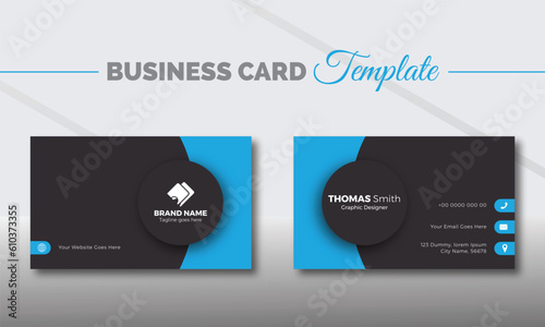 Modern & minimal business card, simple clean design template, vector design, professional business card template, visiting card template. double sided business card design template