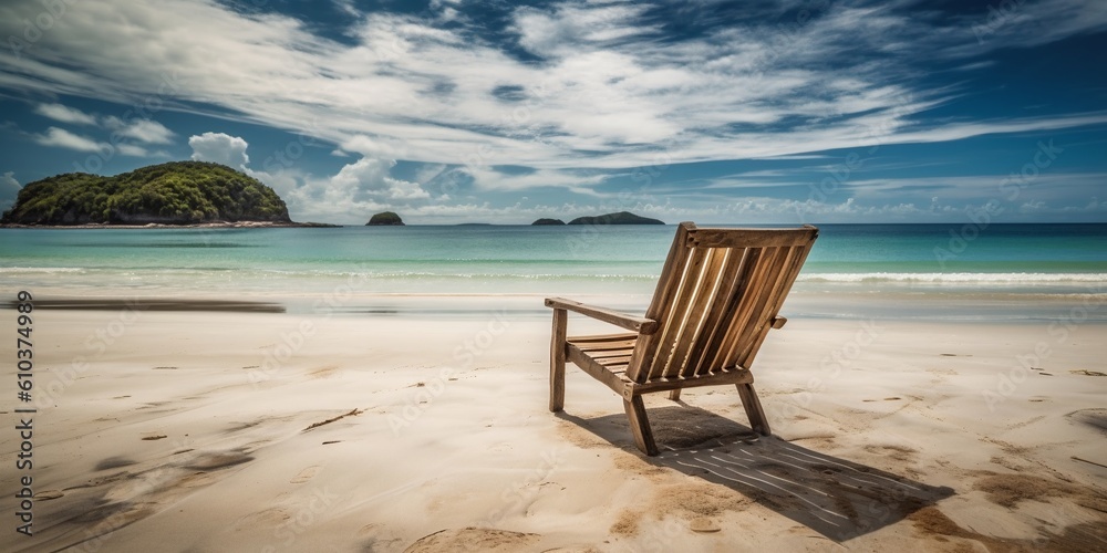 Beach chair, generative ai