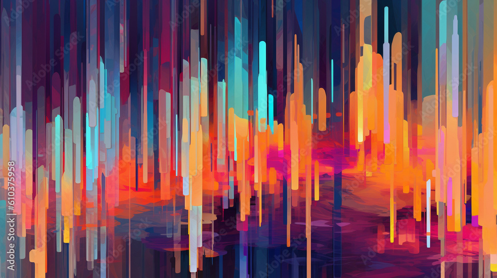 Obraz premium Colorful Abstract Glitch Effect Background