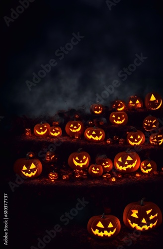 Halloween Day background copy space, for web design greeting card poster, advertising work,generative ai illustration © gmm2000
