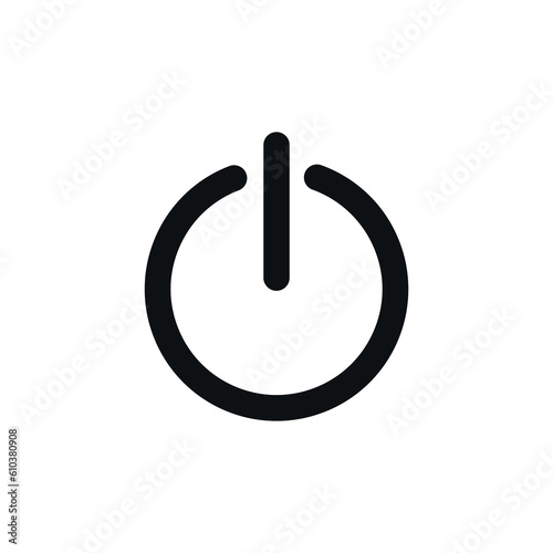 Off button vector flat icon, graphic resource.