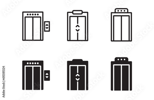 Elevator icon vector isolated on white background. for app web logo banner poster icon - Vector