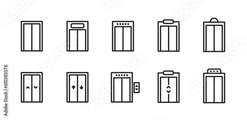 Elevator icon vector isolated on white background. for app web logo banner poster icon - Vector