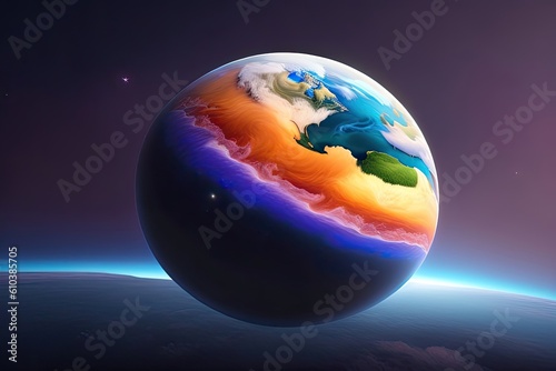 Earth Planet Generative AI Illustration